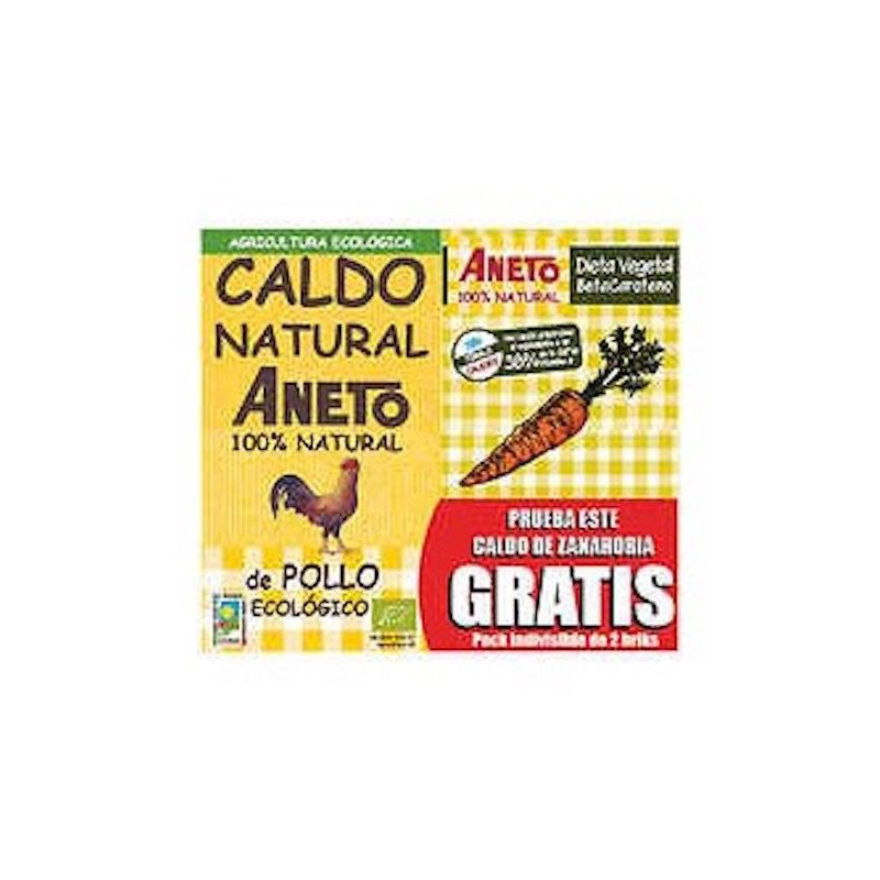 CALDO DE POLLO ECO + CALDO ZANAHORIA ECO 1L+1L GRATIS